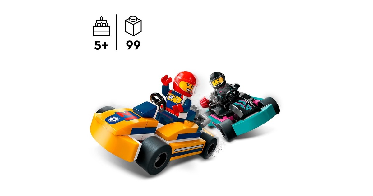 LEGO 60400 City Go-Karts mit Rennfahrern, Konstruktionsspielzeug
