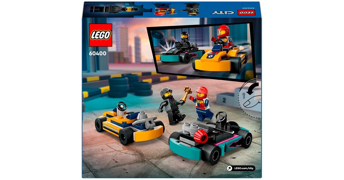 LEGO 60400 City Go-Karts mit Rennfahrern, Konstruktionsspielzeug