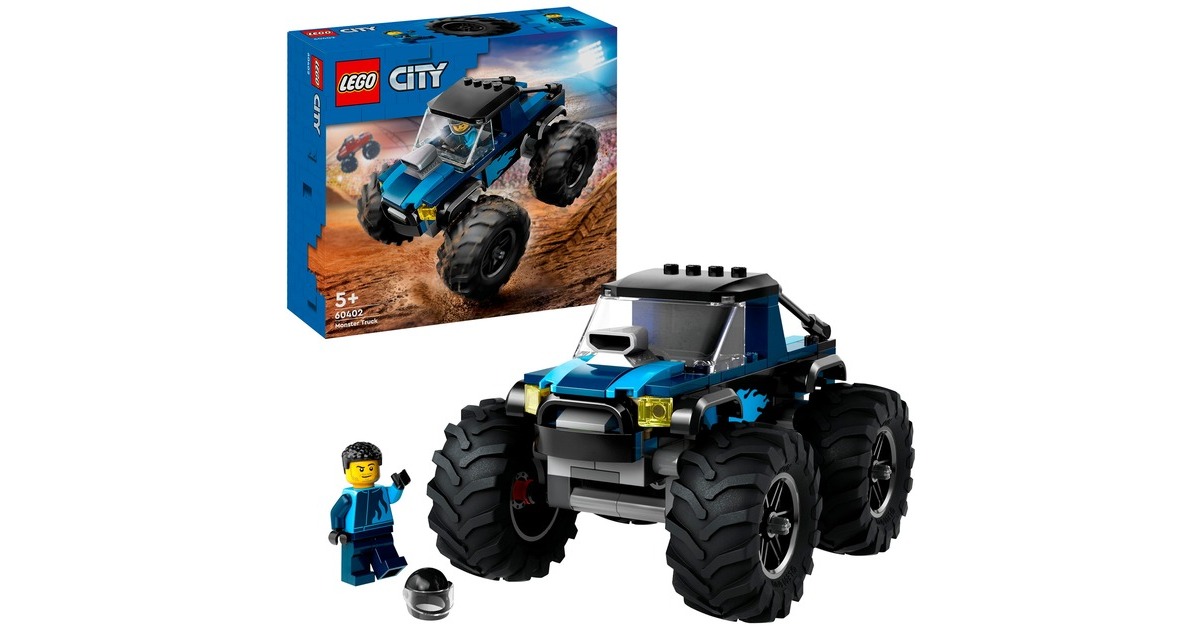 LEGO 60402 City Blauer Monstertruck, Konstruktionsspielzeug