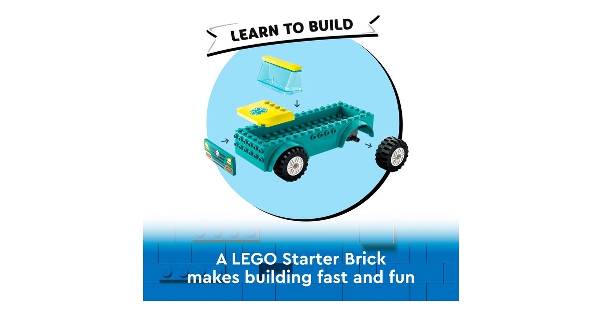 LEGO 60403 City Rettungswagen und Snowboarder, Konstruktionsspielzeug