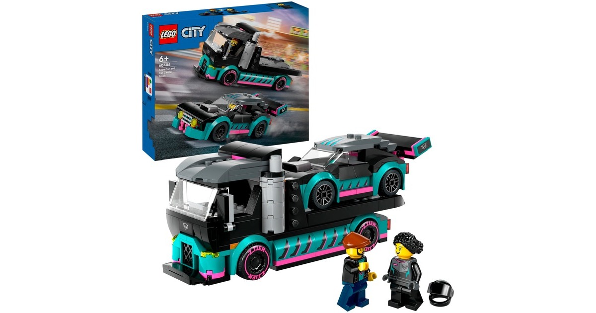 LEGO 60406 City Autotransporter mit Rennwagen, Konstruktionsspielzeug