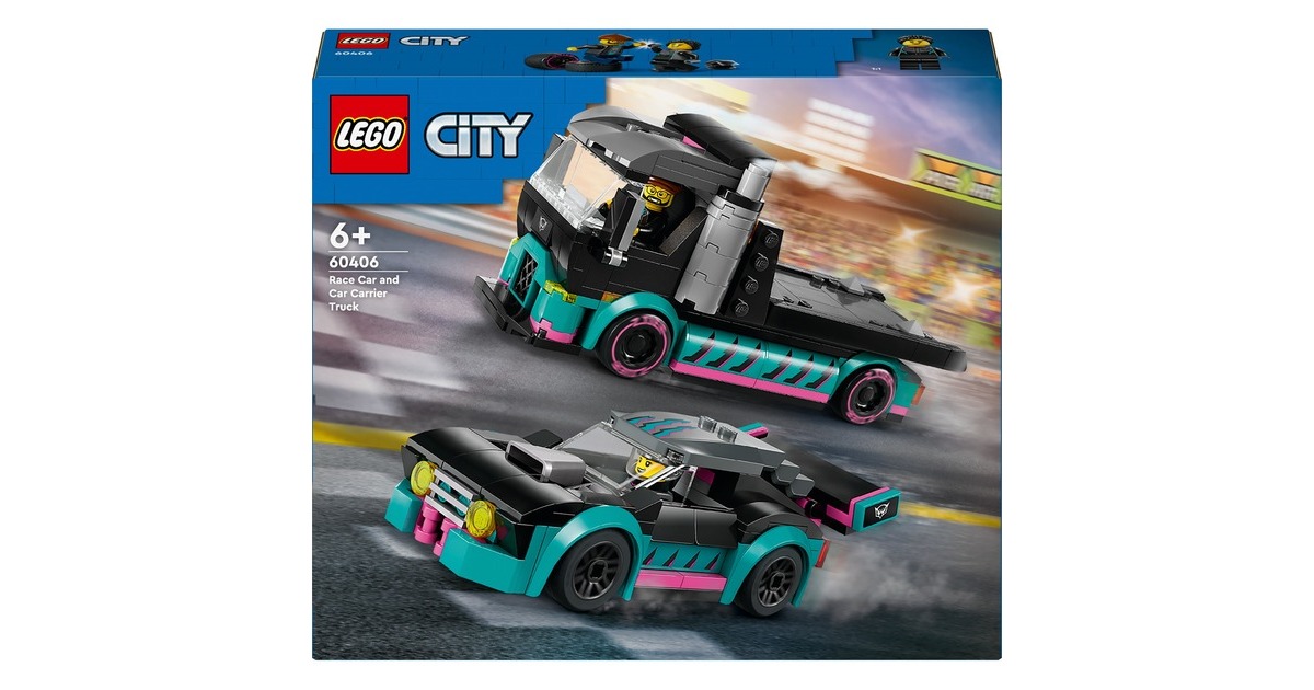 LEGO 60406 City Autotransporter mit Rennwagen, Konstruktionsspielzeug
