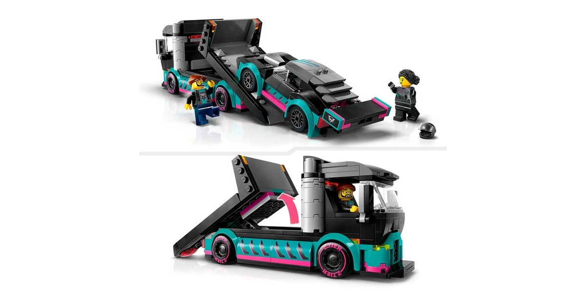 LEGO 60406 City Autotransporter mit Rennwagen, Konstruktionsspielzeug