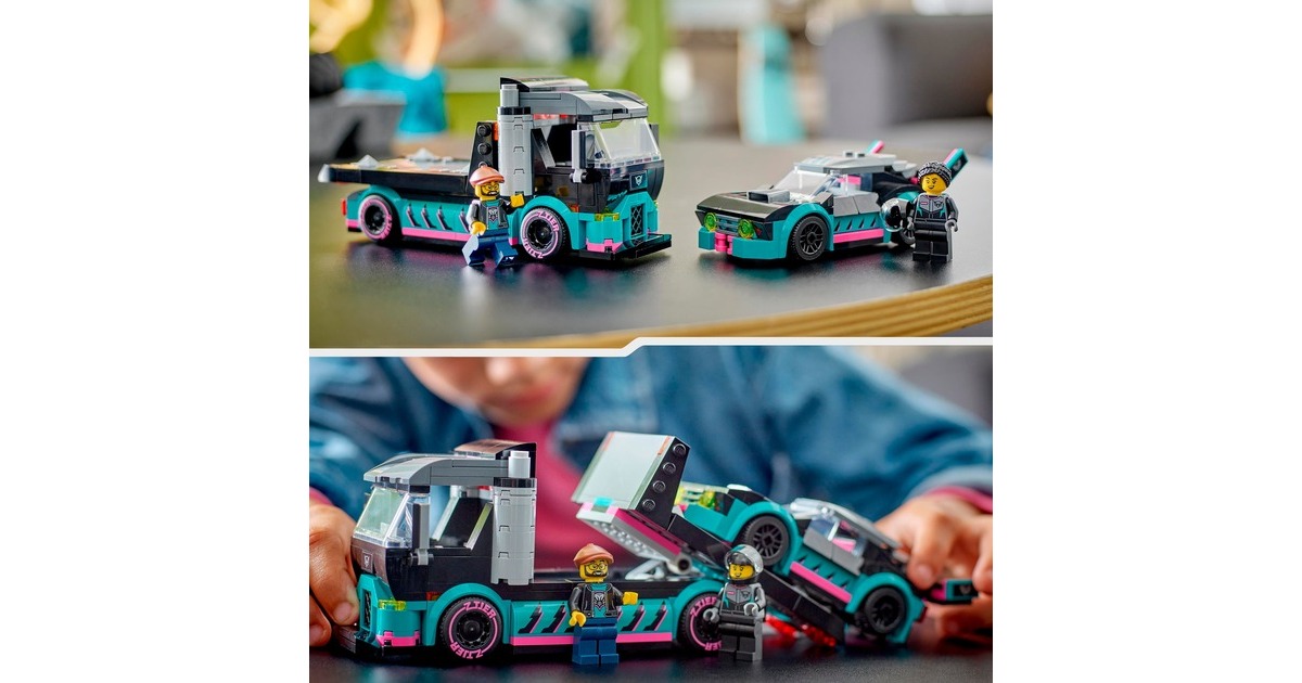 LEGO 60406 City Autotransporter mit Rennwagen, Konstruktionsspielzeug
