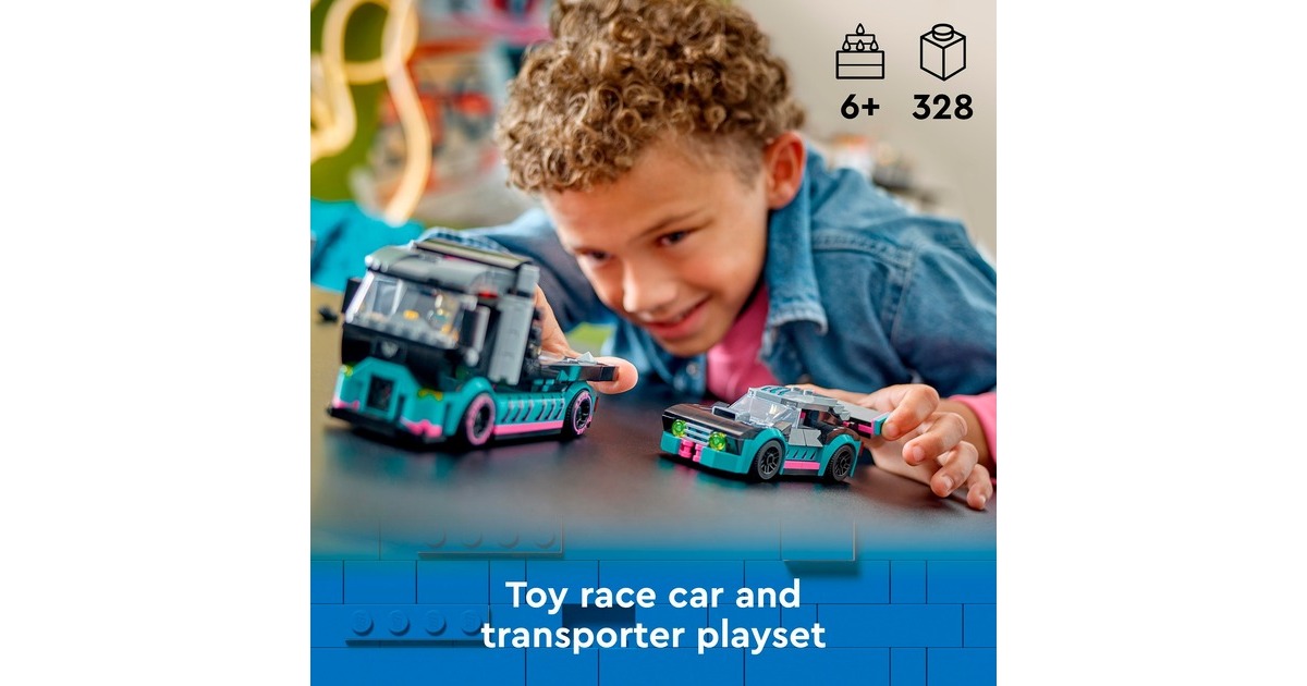 LEGO 60406 City Autotransporter mit Rennwagen, Konstruktionsspielzeug