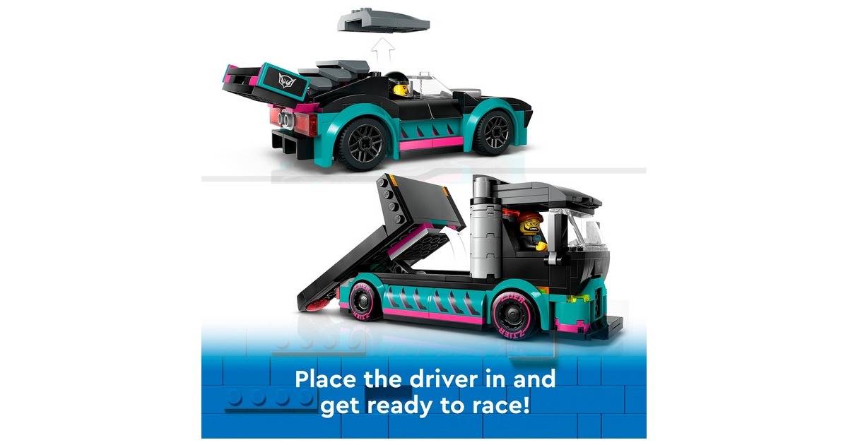 LEGO 60406 City Autotransporter mit Rennwagen, Konstruktionsspielzeug