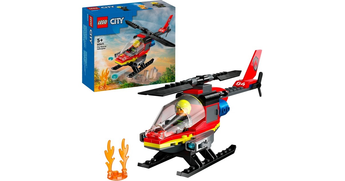 LEGO 60411 City Feuerwehrhubschrauber, Konstruktionsspielzeug