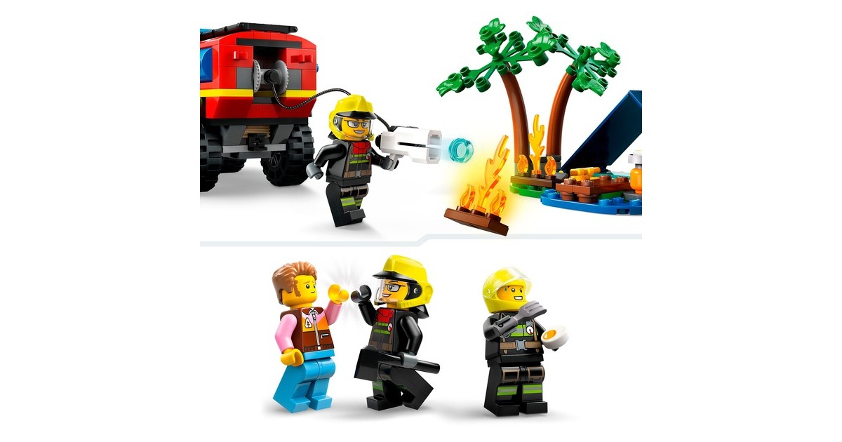 LEGO 60412 City Feuerwehrgeländewagen mit Rettungsboot, Konstruktionsspielzeug