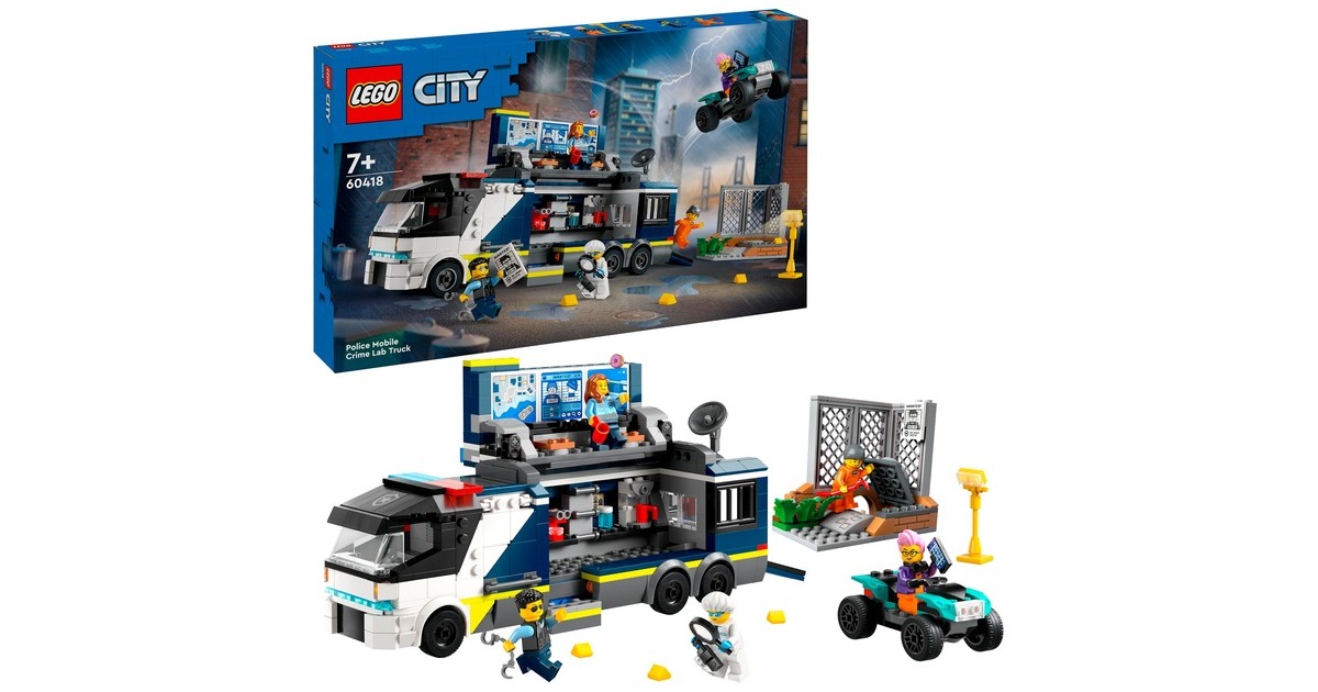 LEGO 60418 City Polizeitruck mit Labor, Konstruktionsspielzeug