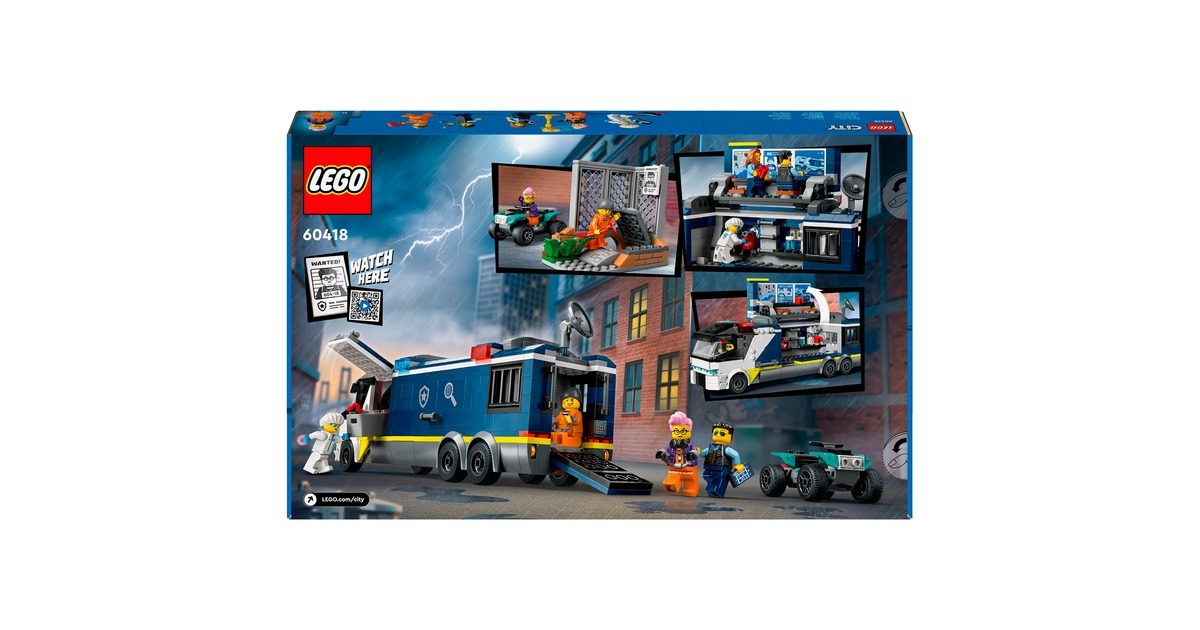 LEGO 60418 City Polizeitruck mit Labor, Konstruktionsspielzeug