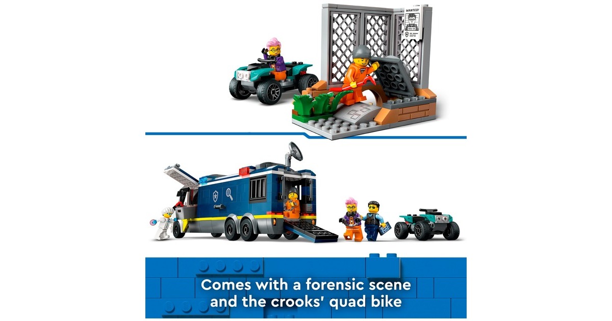 LEGO 60418 City Polizeitruck mit Labor, Konstruktionsspielzeug