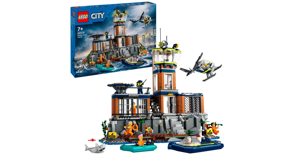 LEGO 60419 City Polizeistation auf der Gefängnisinsel, Konstruktionsspielzeug