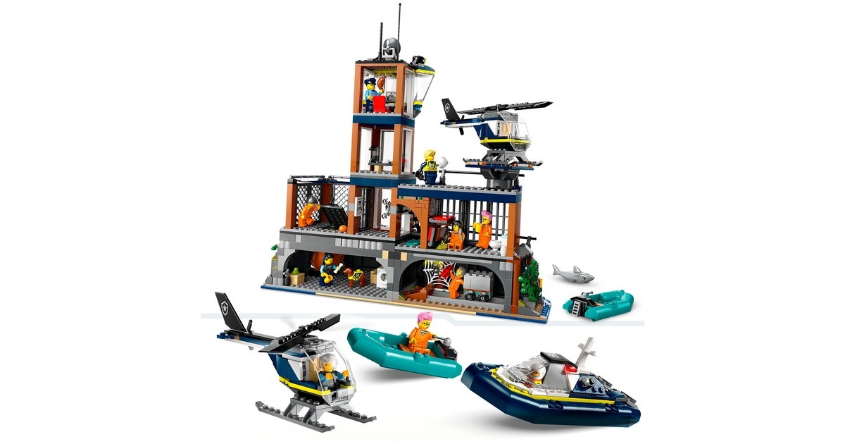 LEGO 60419 City Polizeistation auf der Gefängnisinsel, Konstruktionsspielzeug