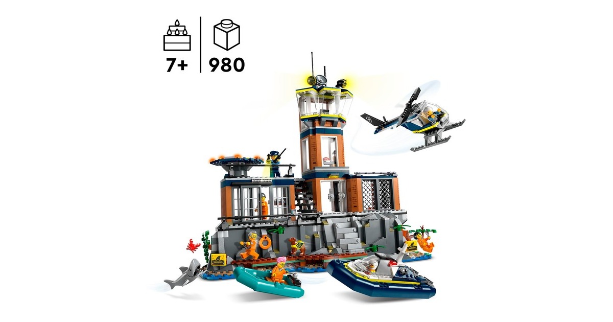 LEGO 60419 City Polizeistation auf der Gefängnisinsel, Konstruktionsspielzeug