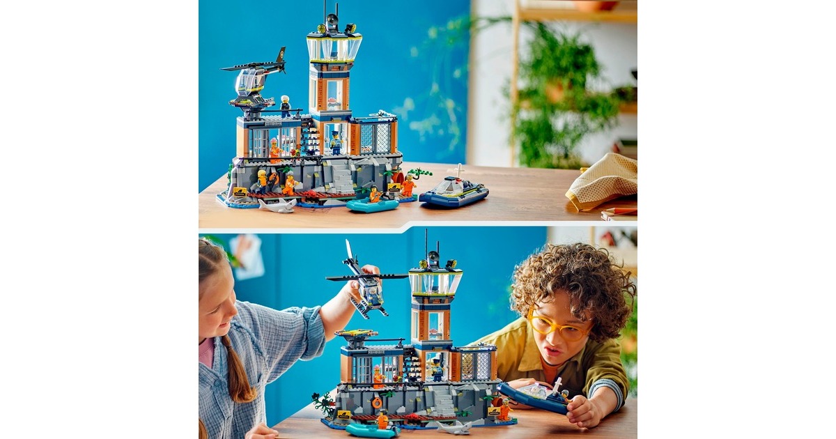 LEGO 60419 City Polizeistation auf der Gefängnisinsel, Konstruktionsspielzeug