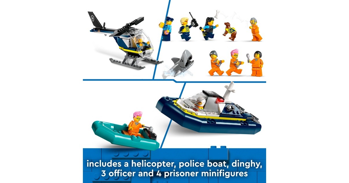 LEGO 60419 City Polizeistation auf der Gefängnisinsel, Konstruktionsspielzeug