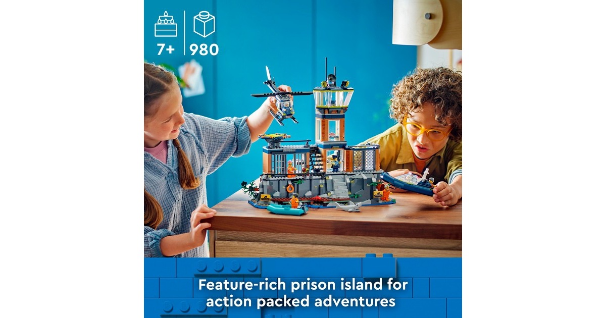 LEGO 60419 City Polizeistation auf der Gefängnisinsel, Konstruktionsspielzeug
