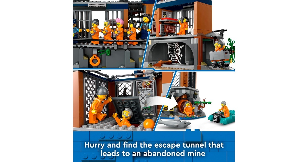 LEGO 60419 City Polizeistation auf der Gefängnisinsel, Konstruktionsspielzeug