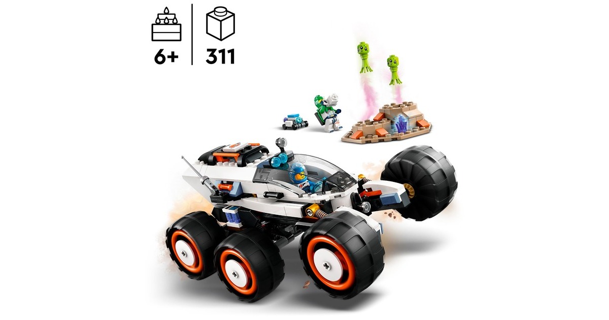 LEGO 60431 City Weltraum-Rover mit Außerirdischen, Konstruktionsspielzeug