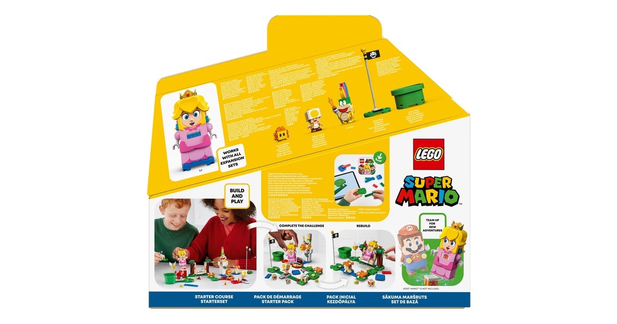 LEGO 71403 Super Mario Abenteuer mit Peach – Starterset, Konstruktionsspielzeug(Baubares Spielzeug mit interaktiver Prinzessinnen Figur, Gelber Toad und Lemmy)