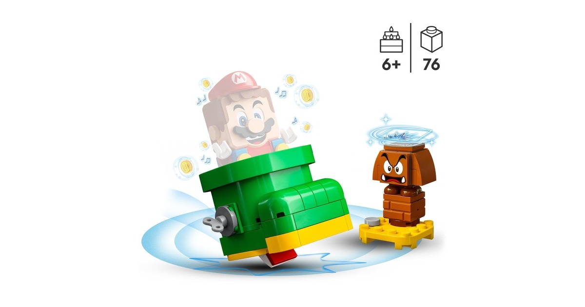 LEGO 71404 Super Mario Gumbas Schuh – Erweiterungsset, Konstruktionsspielzeug(zum kombinieren mit Mario, Luigi oder Peach Starterset, mit Gumba Figur)
