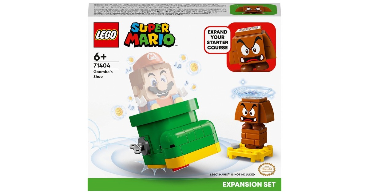 LEGO 71404 Super Mario Gumbas Schuh – Erweiterungsset, Konstruktionsspielzeug(zum kombinieren mit Mario, Luigi oder Peach Starterset, mit Gumba Figur)