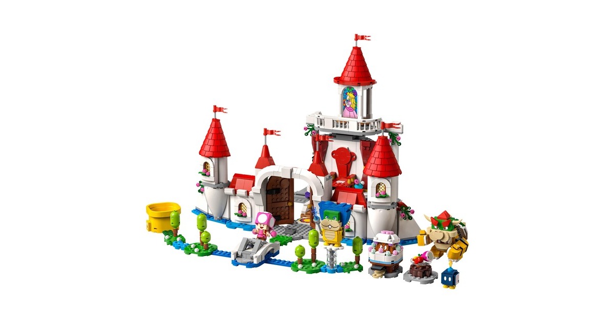 LEGO 71408 Super Mario Princess Peach Palast – Erweiterungsset, Konstruktionsspielzeug(Zum Kombinieren mit Starterset, Zeitblock mit Bowser, Ludwig, Toadette und Gumba Figur)