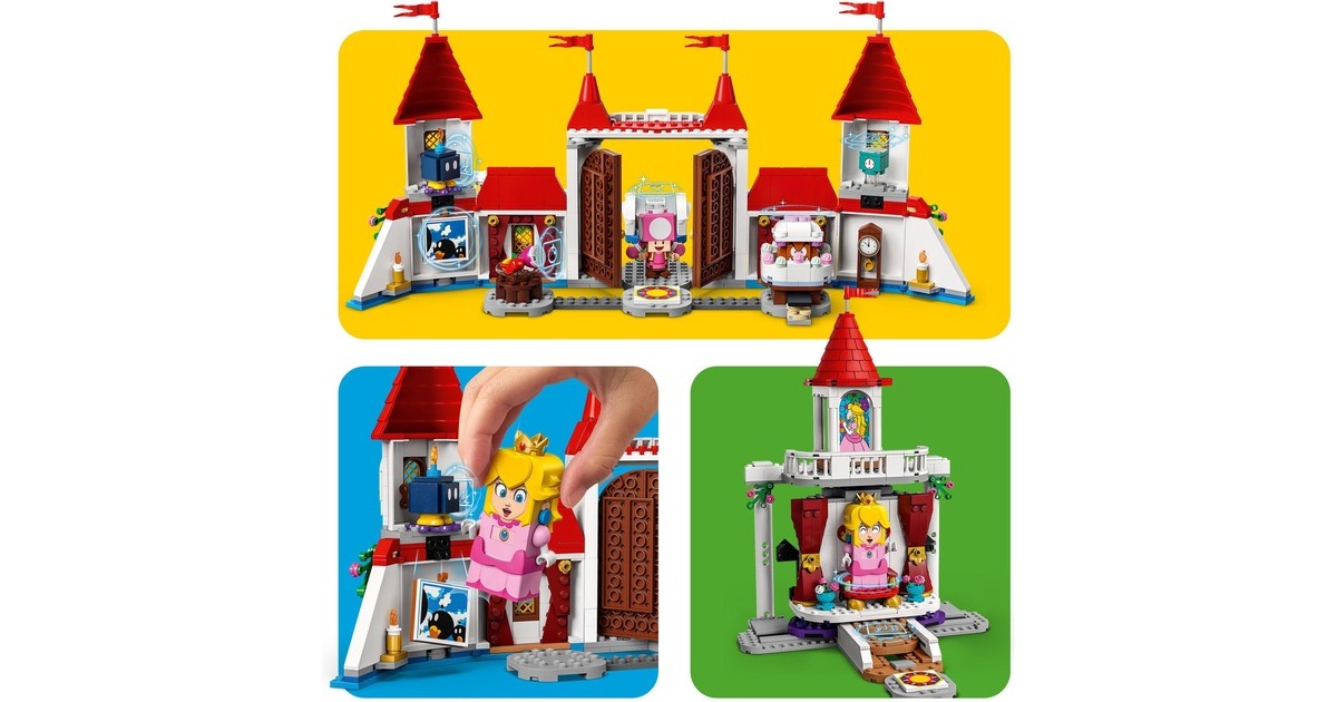 LEGO 71408 Super Mario Princess Peach Palast – Erweiterungsset, Konstruktionsspielzeug(Zum Kombinieren mit Starterset, Zeitblock mit Bowser, Ludwig, Toadette und Gumba Figur)