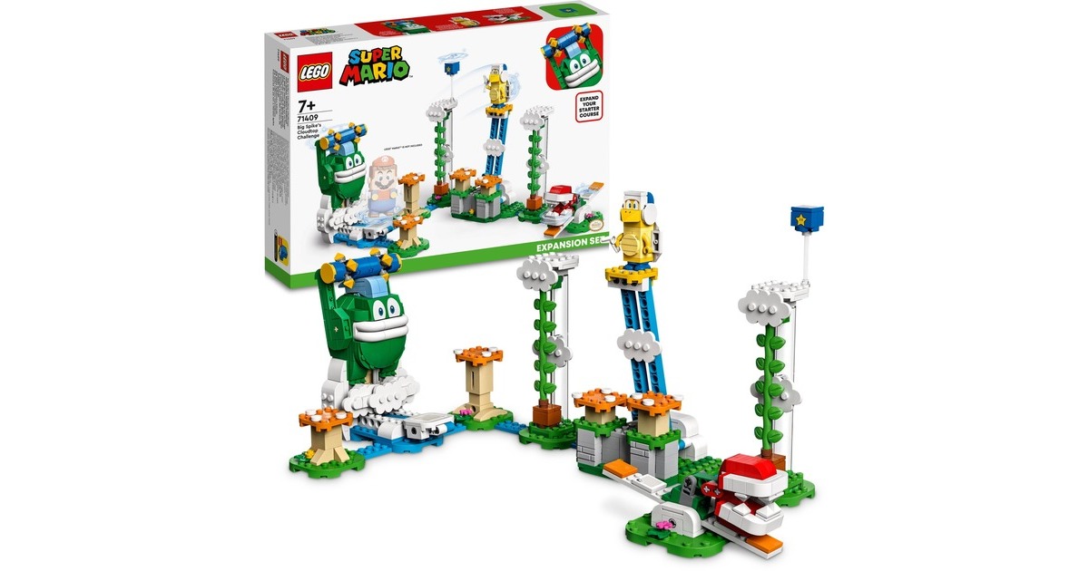 LEGO 71409 Super Mario Maxi-Spikes Wolken-Challenge – Erweiterungsset, Konstruktionsspielzeug(Set mit 3 Gegner Figuren inkl. Bumerang-Bruder und Piranha-Pflanze)