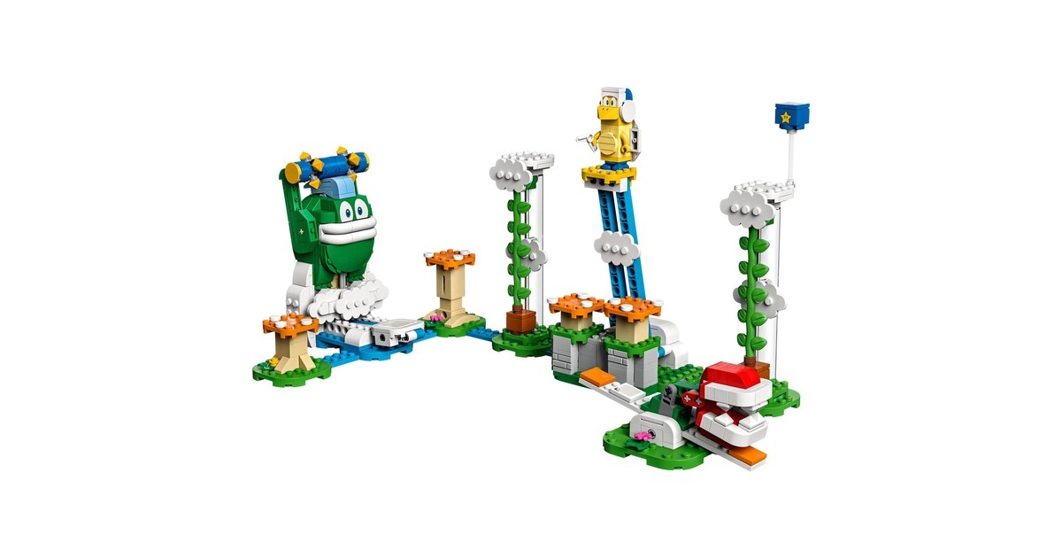 LEGO 71409 Super Mario Maxi-Spikes Wolken-Challenge – Erweiterungsset, Konstruktionsspielzeug(Set mit 3 Gegner Figuren inkl. Bumerang-Bruder und Piranha-Pflanze)