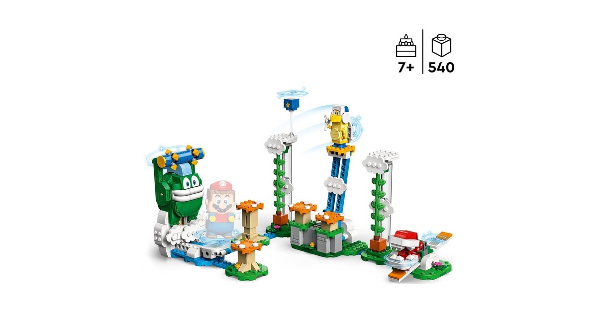 LEGO 71409 Super Mario Maxi-Spikes Wolken-Challenge – Erweiterungsset, Konstruktionsspielzeug(Set mit 3 Gegner Figuren inkl. Bumerang-Bruder und Piranha-Pflanze)