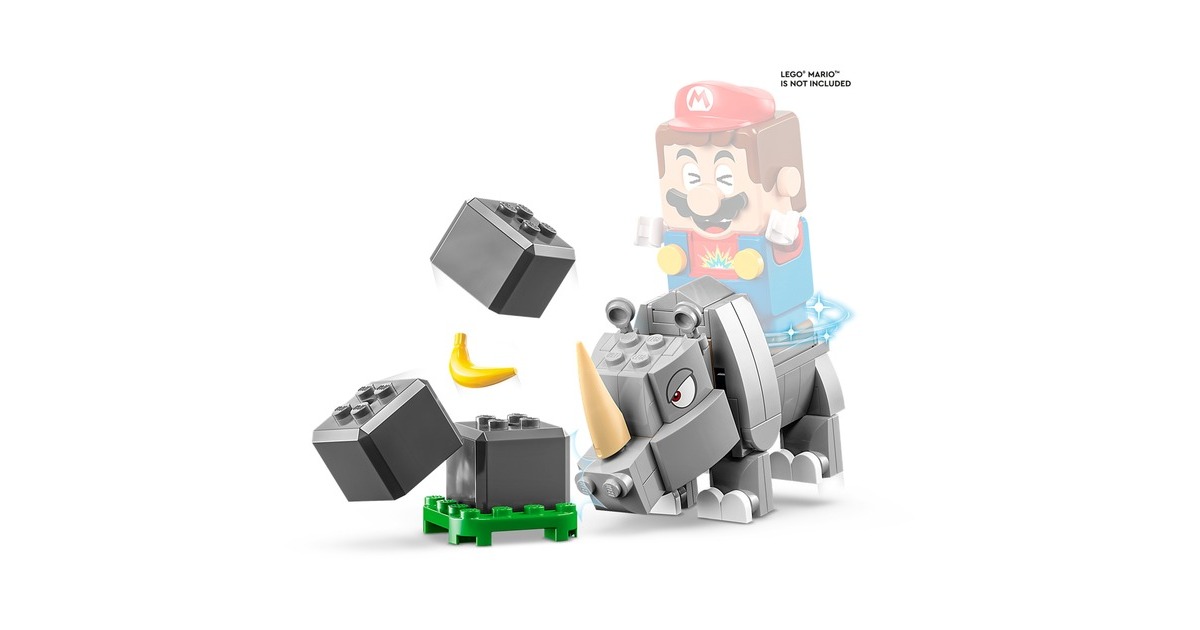 LEGO 71420 Super Mario Rambi das Rhino - Erweiterungssset, Konstruktionsspielzeug