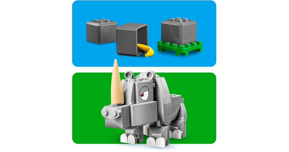 LEGO 71420 Super Mario Rambi das Rhino - Erweiterungssset, Konstruktionsspielzeug