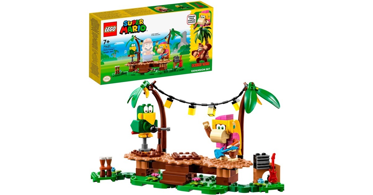 LEGO 71421 Super Mario Dixie Kongs Dschungel-Jam - Erweiterungsset, Konstruktionsspielzeug