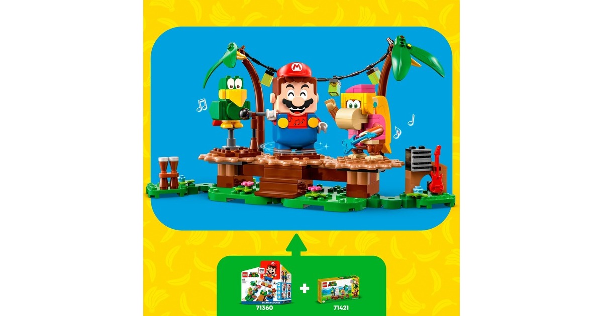 LEGO 71421 Super Mario Dixie Kongs Dschungel-Jam - Erweiterungsset, Konstruktionsspielzeug