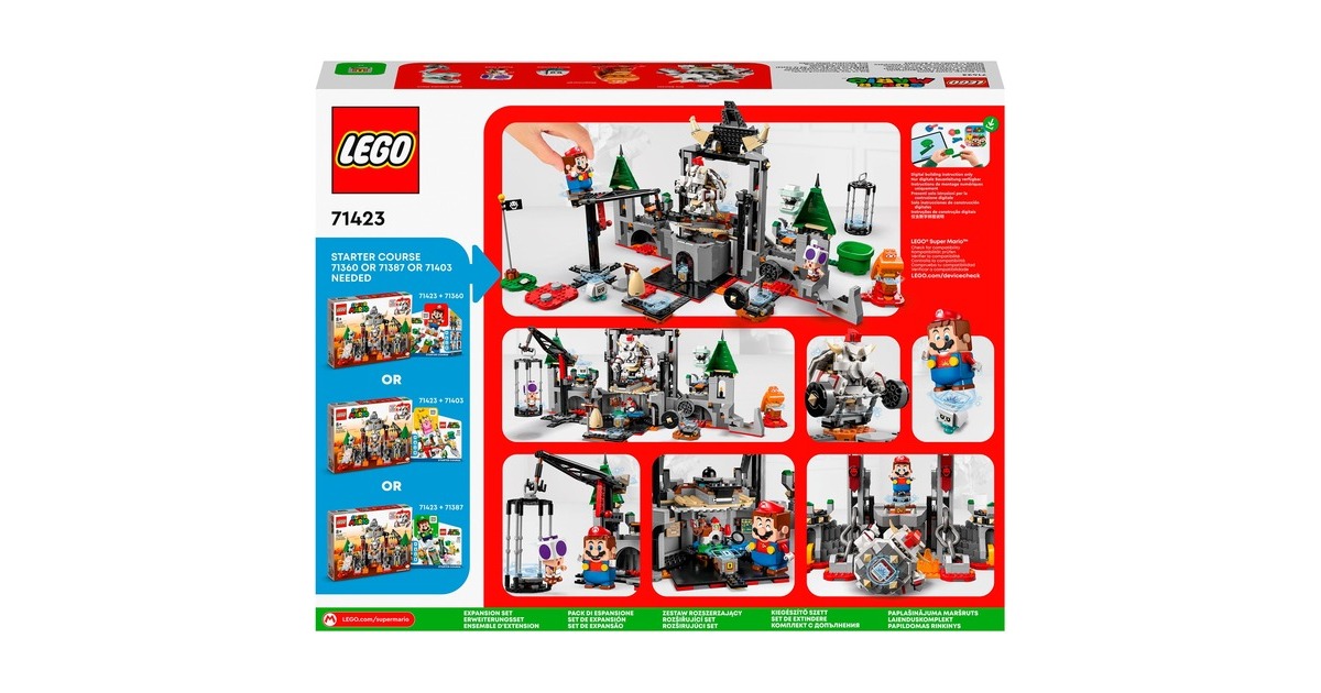 LEGO 71423 Super Mario Knochen-Bowsers Festungsschlag Erweiterungsset, Konstruktionsspielzeug
