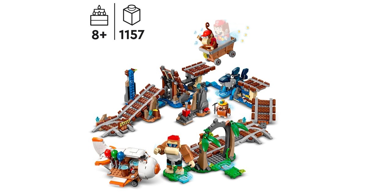 LEGO 71425 Super Mario Diddy Kongs Lorenritt - Erweiterungsset, Konstruktionsspielzeug