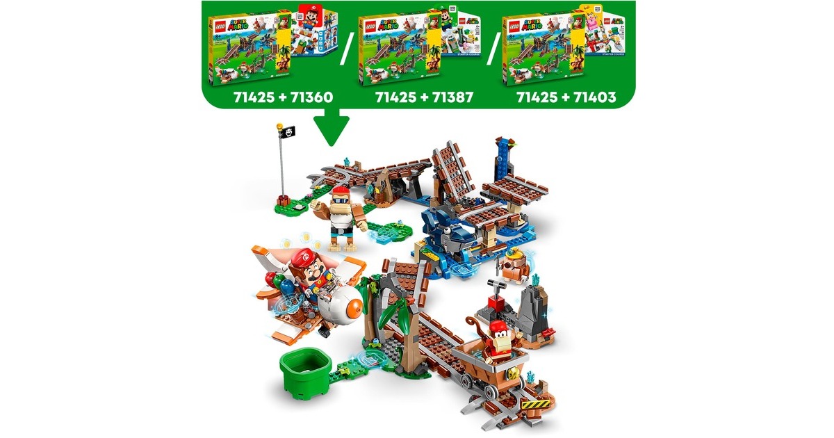 LEGO 71425 Super Mario Diddy Kongs Lorenritt - Erweiterungsset, Konstruktionsspielzeug