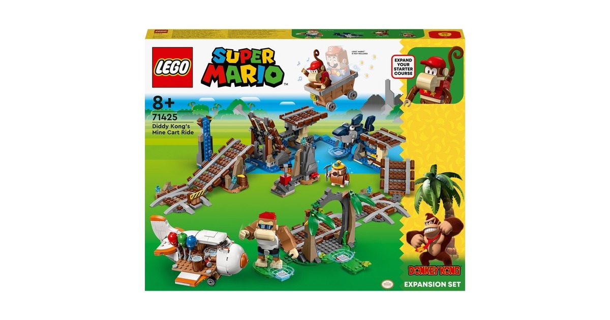 LEGO 71425 Super Mario Diddy Kongs Lorenritt - Erweiterungsset, Konstruktionsspielzeug