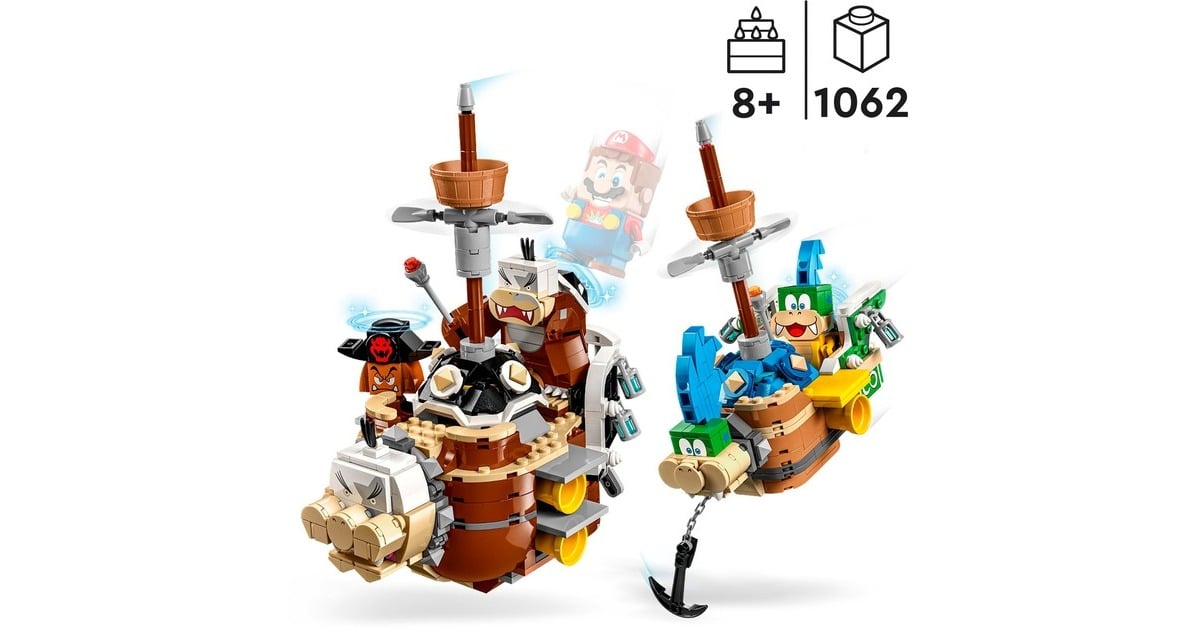 LEGO 71427 Super Mario Larry und Mortons Luftgaleeren - Erweiterungsset, Konstruktionsspielzeug