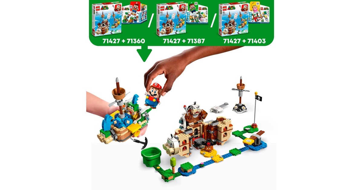 LEGO 71427 Super Mario Larry und Mortons Luftgaleeren - Erweiterungsset, Konstruktionsspielzeug(Outlet)