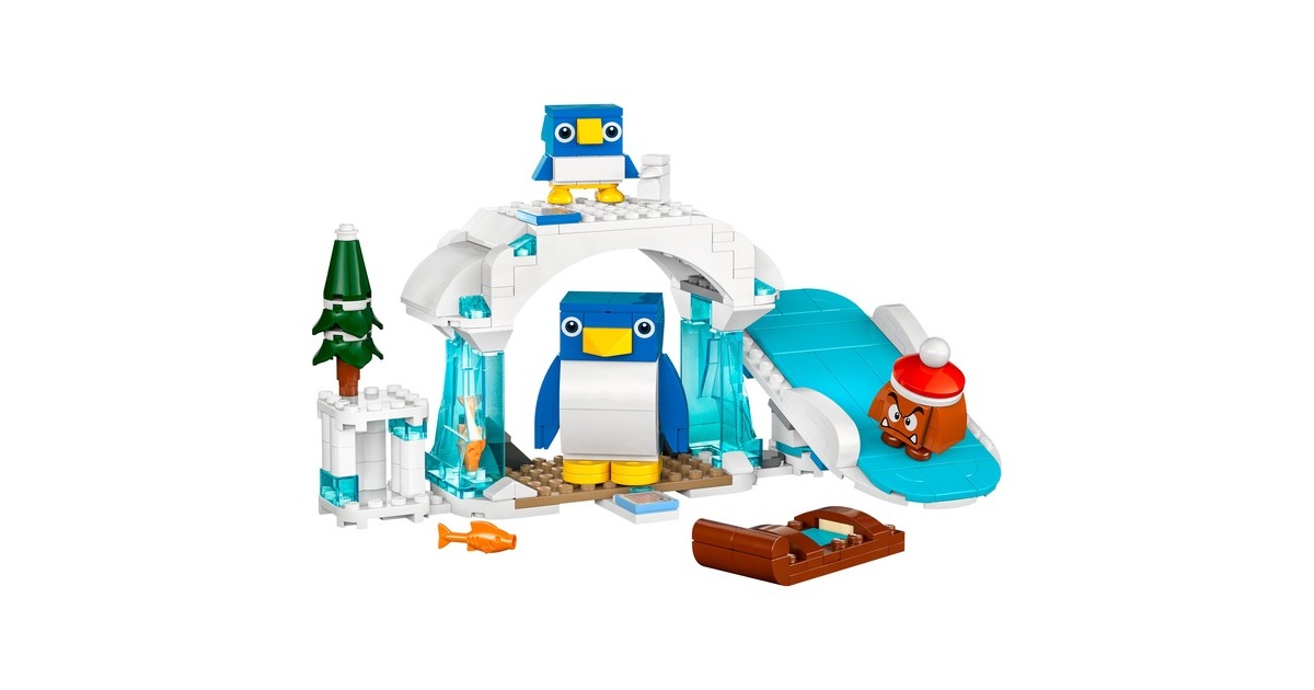 LEGO 71430 Super Mario Schneeabenteuer mit Familie Pinguin - Erweiterungsset, Konstruktionsspielzeug