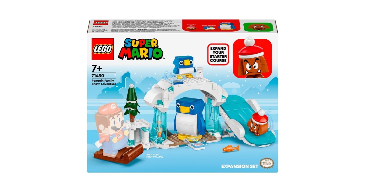 LEGO 71430 Super Mario Schneeabenteuer mit Familie Pinguin - Erweiterungsset, Konstruktionsspielzeug