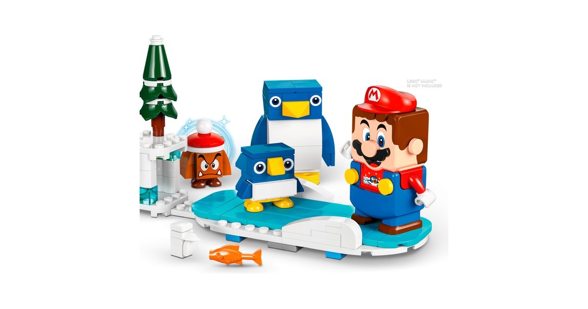 LEGO 71430 Super Mario Schneeabenteuer mit Familie Pinguin - Erweiterungsset, Konstruktionsspielzeug