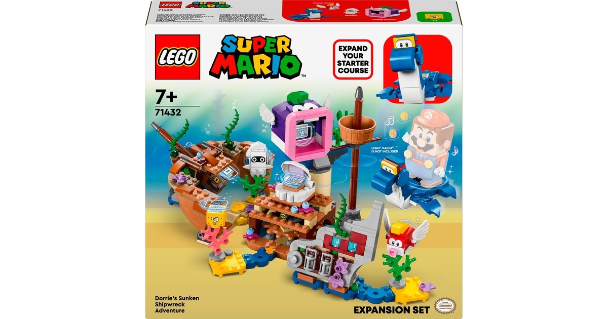 LEGO 71432 Super Mario Dorrie und das versunkene Schiff – Erweiterungsset, Konstruktionsspielzeug