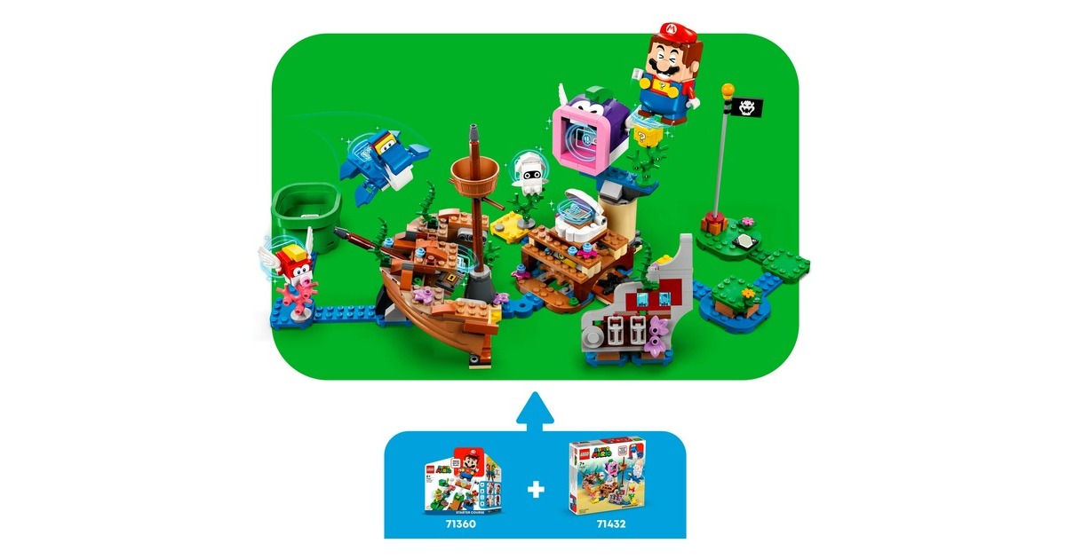 LEGO 71432 Super Mario Dorrie und das versunkene Schiff – Erweiterungsset, Konstruktionsspielzeug