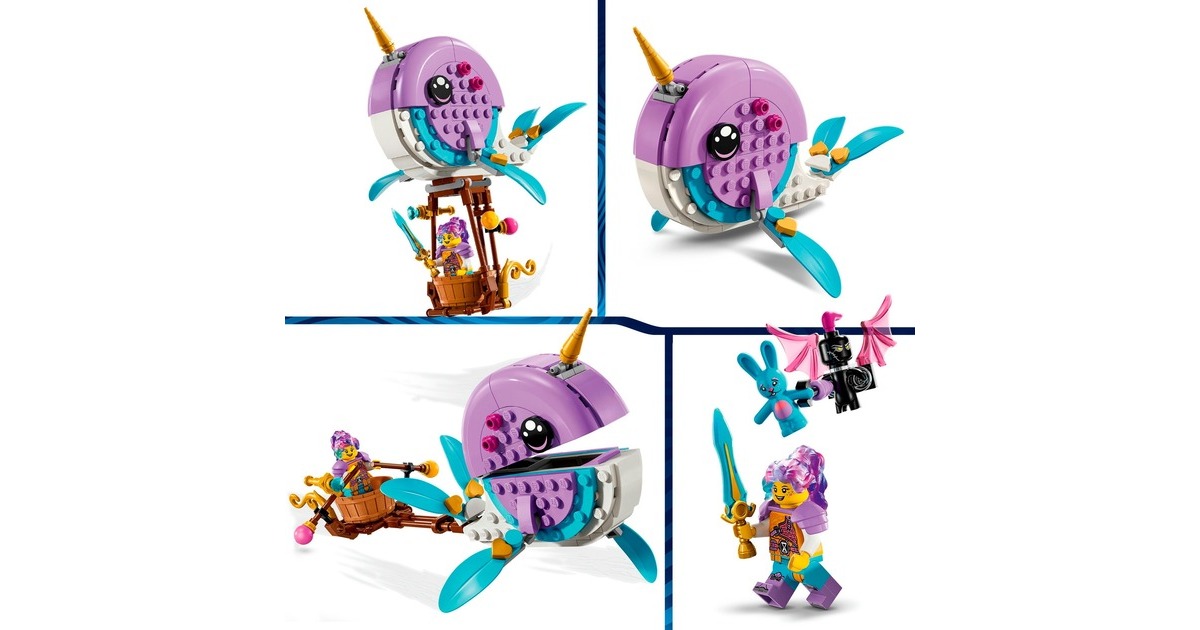LEGO 71472 DreamZzz Izzies Narwal-Heißluftballon, Konstruktionsspielzeug