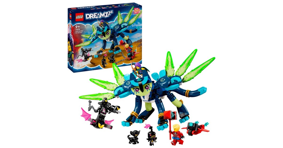 LEGO 71476 DREAMZzz Zoey und die Katzeneule Zian, Konstruktionsspielzeug