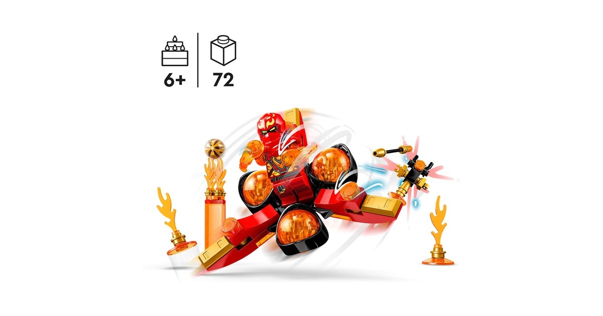LEGO 71777 Ninjago Kais Drachenpower-Spinjitzu-Flip, Konstruktionsspielzeug