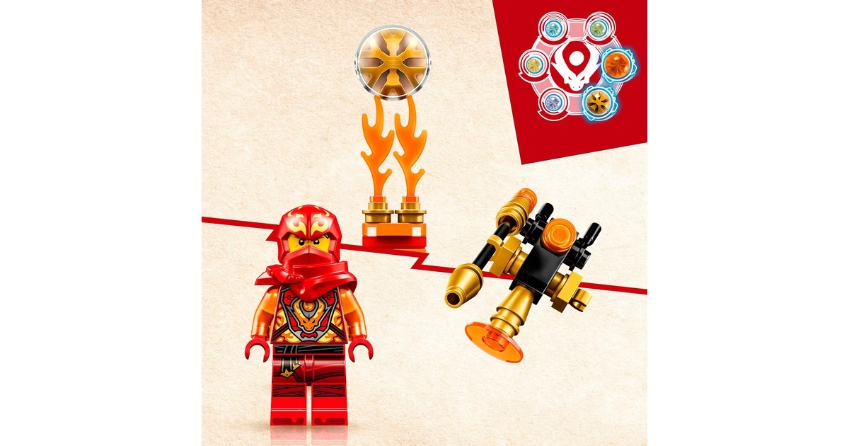 LEGO 71777 Ninjago Kais Drachenpower-Spinjitzu-Flip, Konstruktionsspielzeug